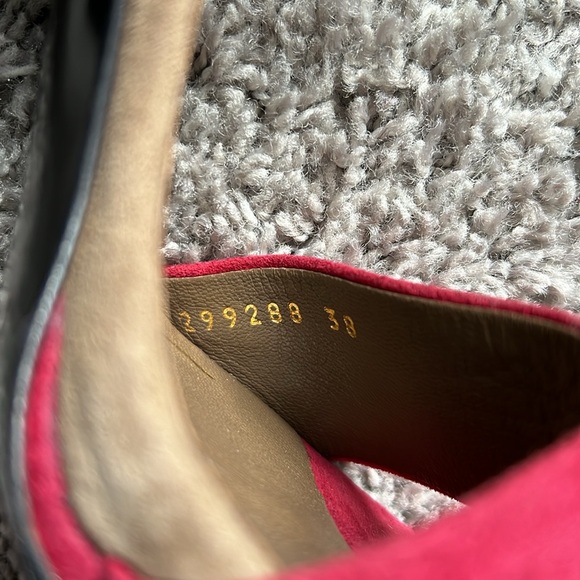 Gucci Two Tone Suede Madison Studded Heel Sandals - Picture 11 of 16